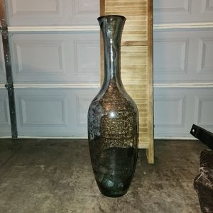 Big glass decor vase